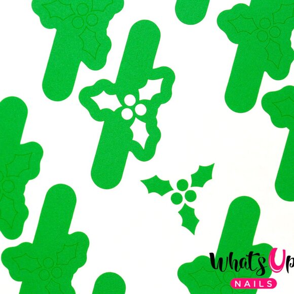 Whats Up Nails - Holly Stencils - Picture 1 of 6